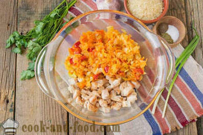 Povrće lonac s rižom i piletinom