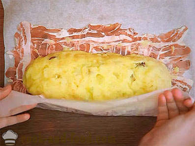 Krumpir torta sa slaninom sa gljivama i sirom u pećnici