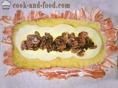 Krumpir torta sa slaninom sa gljivama i sirom u pećnici