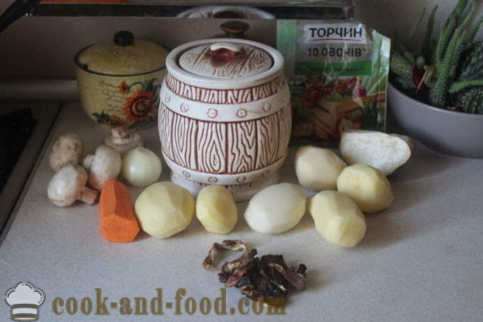 Zakarpattia juha od bijele gljive - kako kuhati juha s bijelim gljivama ukusna, sa korak po korak recept fotografijama