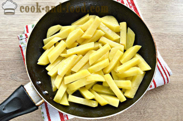 Prženi krumpiri sa sirom - kako kuhati ukusna krumpir sa sirom, korak po korak recept fotografijama