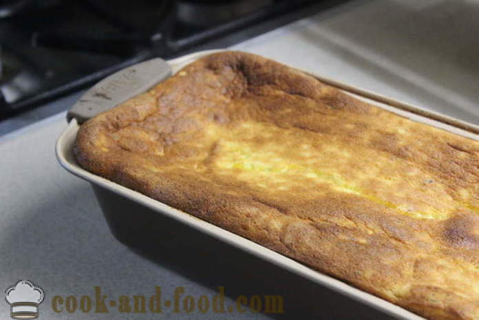 Vanilija kolač sa kruškama i sirom u kalupe - kako ispeći kolač od svježeg sira i krušaka u kući, korak po korak recept fotografijama