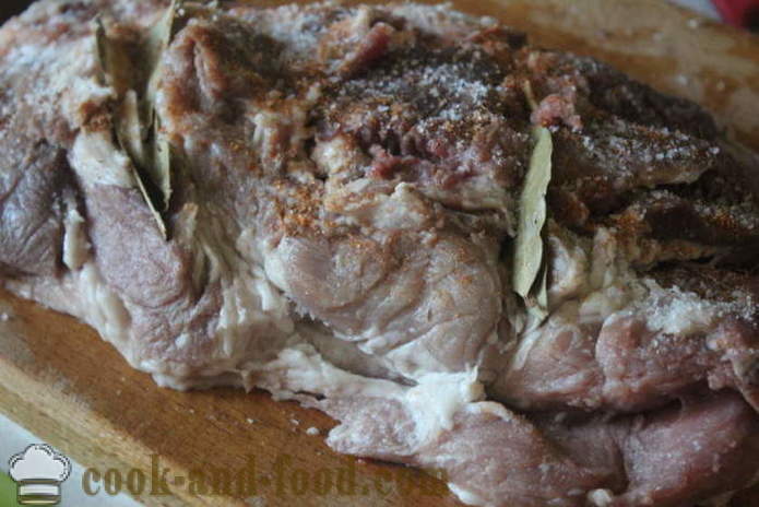 Pečena svinjetina s jabukama i medom - poput sočne pečena svinjetina u foliji, sa korak po korak recept fotografijama