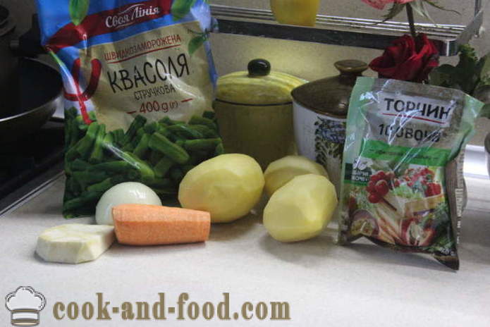Posna juha od povrća s mahuna - kako kuhati juha od povrća kod kuće, korak po korak recept fotografijama