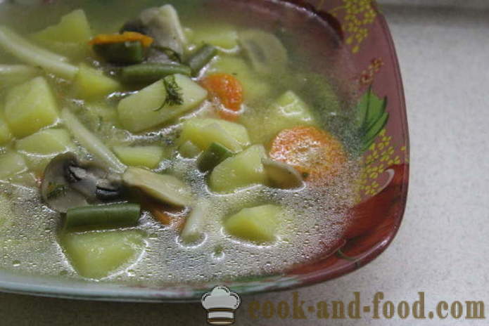 Posna juha od povrća s mahuna - kako kuhati juha od povrća kod kuće, korak po korak recept fotografijama