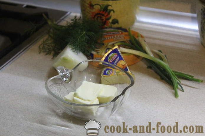 Sir role s češnjak i luk - Kako napraviti muffins sa sirom i češnjakom, s korak po korak recept fotografijama