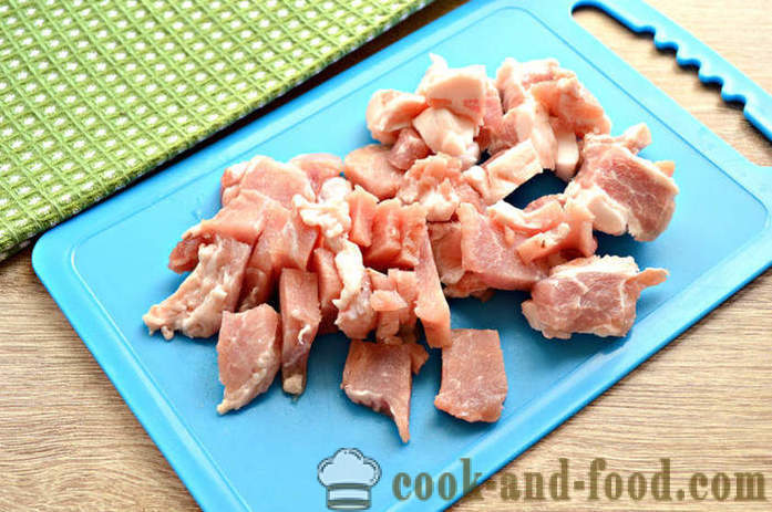 Ukusna svinjetina umak s brašnom - Kako kuhati meso sos svinjetina do heljde, korak po korak recept fotografijama