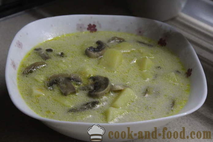 Gljiva juha sa sirom - Kako kuhati sir juha s gljivama pravo brzo ukusne, sa korak po korak recept fotografijama