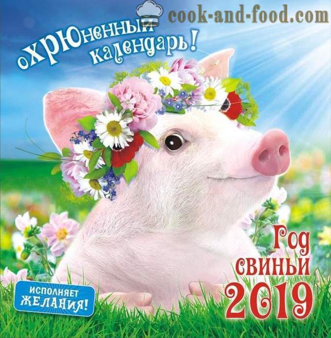 Kalendar 2019 na godinu svinje sa slikama - Preuzmite besplatni božićni kalendar sa svinja i divljih svinja