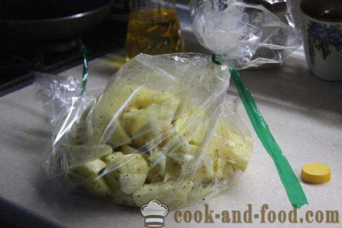 Pečeni krumpir s medom i senfom u pećnici - ukusna kuhati krumpir u rupu, korak po korak recept s phot