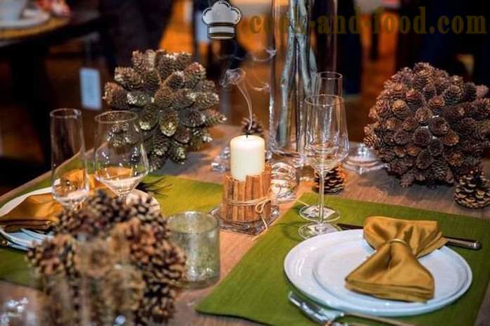 Pribor za jelo na novo 2019 - kako ukrasiti božićnog stola 2019 Godina svinje ili vepra, dizajn ideje sa svojim vlastitim rukama