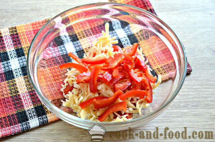 Sir salata sa cherry rajčice, jaja i mrkva u korejskom - Kako napraviti sir salata, korak po korak recept fotografijama