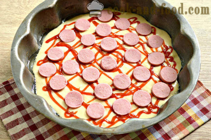 Domaće pizza na tijesto bez kvasca - kako se pripremiti brzo pizzu u pizzeriji, korak po korak recept fotografijama