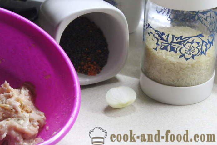 Pilav sa leća, riža i pileće meso - kako kuhati pileća pilav riža i leća, s korak po korak recept fotografijama