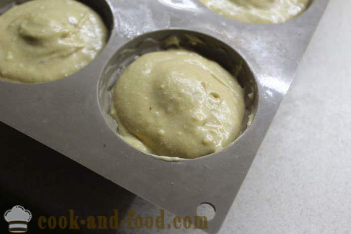 Kava i peciva u pećnici med - kako ispeći kolače s kefir u silikonskim kalupima, korak po korak recept fotografijama