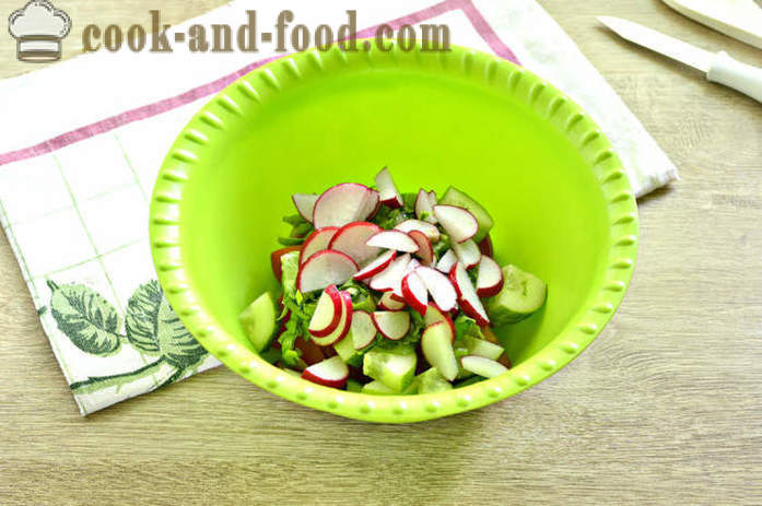 Majoneza Salata sa rotkvica i rajčice - kako napraviti salata od rotkvice i rajčice, korak po korak recept fotografijama