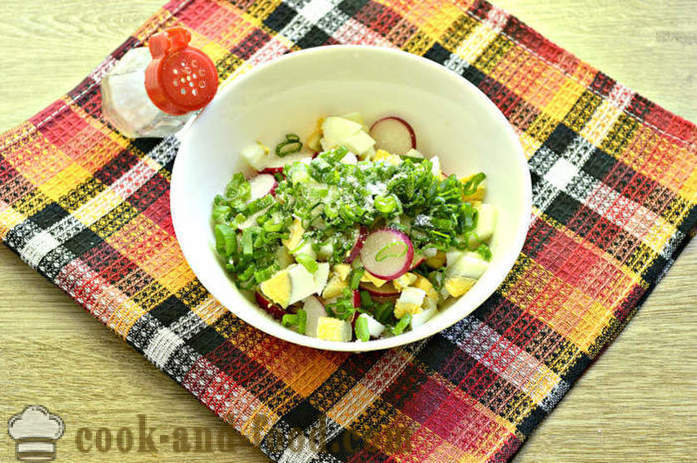 Salata sa rotkvicama i rabarbare - kako napraviti salatu od rotkvica i rabarbare, korak po korak recept fotografijama