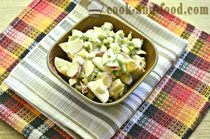 Salata sa rotkvicama i rabarbare - kako napraviti salatu od rotkvica i rabarbare, korak po korak recept fotografijama