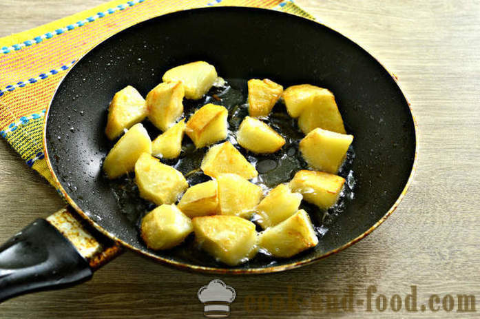 Topla salata s krumpirom i majoneze - Kako kuhati toplu salatu od krumpira, korak po korak recept fotografijama