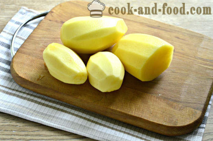 Pirjana krumpir s pirjanim mesom u tavi - Kako kuhati krumpir s usoljena govedina, korak po korak recept fotografijama