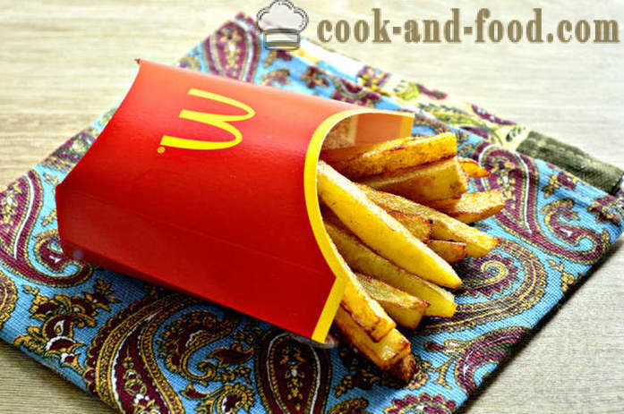 Pomfrit u McDonalds - kako kuhati pomfrit u tavi, korak po korak recept fotografijama