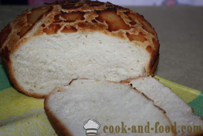 Domaći kruh sa svjež u pećnici - kako ispeći bijeli kruh kod kuće, korak po korak recept fotografijama