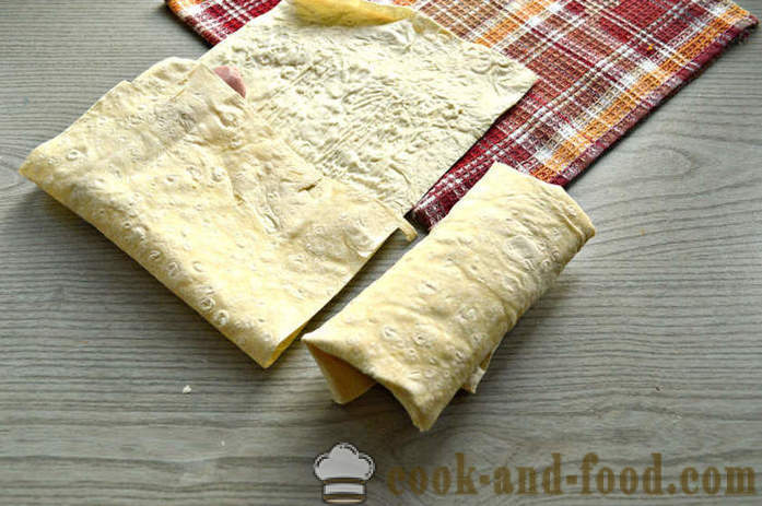 Kobasice u pita kruh sa sirom i majonezom - kako napraviti kobasicu u pita kruh, korak po korak recept fotografijama