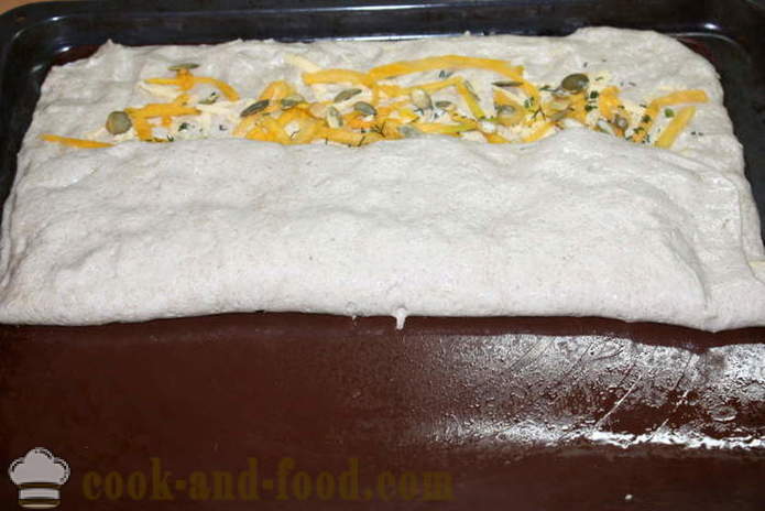 Cijela zrna kruh sa sjemenkama suncokreta od bundeve - Kako napraviti kruh od cjelovitog pšeničnog brašna u pećnici, s korak po korak recept fotografijama