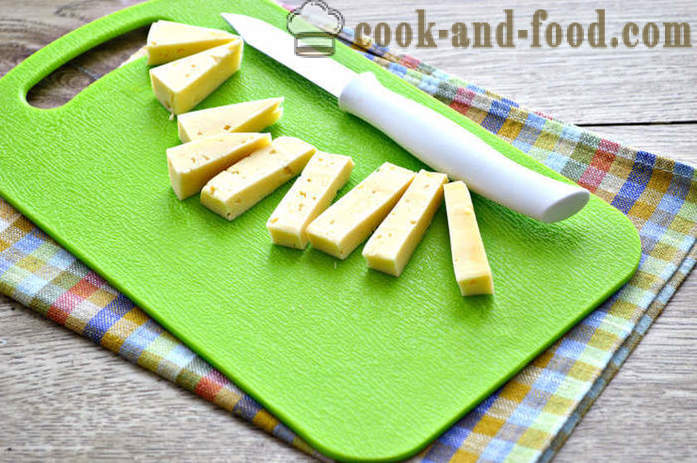 Pečeno meso kotleta s nadjevom od sira - kako kuhati pljeskavice punjene sirom, korak po korak recept fotografijama