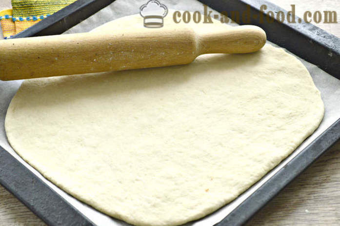 Lean kvasac kolač s kupusom - kako ispeći pitu posna kupus u pećnici, s korak po korak recept fotografijama