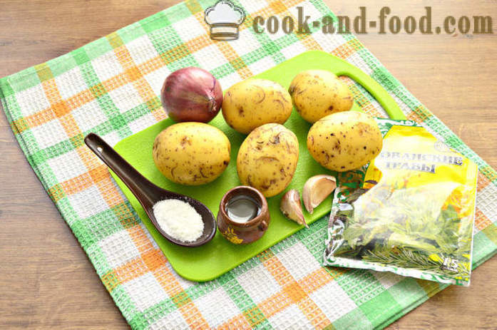 Pečene kriške krumpira u pećnici - kao pečeni krumpir kriške s hrskavom korom, s korak po korak recept fotografijama