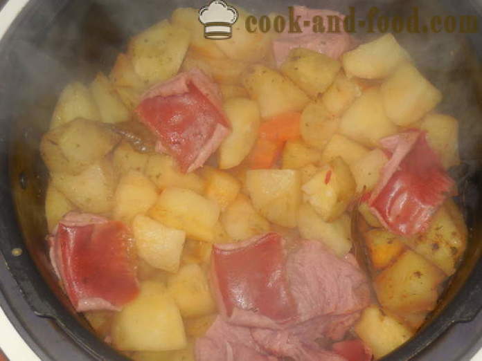 Soljanka s kobasicama i krumpir u multivarka - kako kuhati ukusna kobasica s krumpirom, korak po korak recept fotografijama