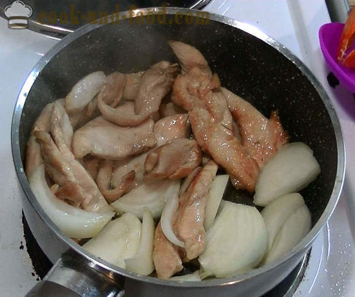 Pileća prsa u kineskom umak od soje - kako kuhati piletinu u kineskom umaku, korak po korak recept fotografijama