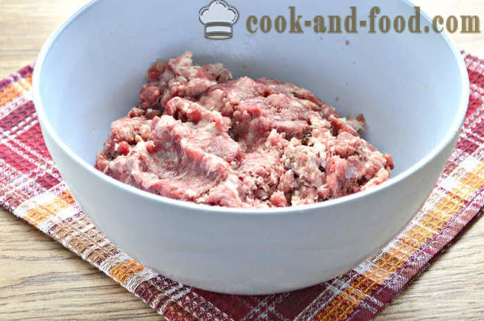 Mesne okruglice od mljevenog mesa s rižom u tavi - Kako kuhati mesne okruglice od mljevenog mesa i umaka, s korak po korak recept fotografijama