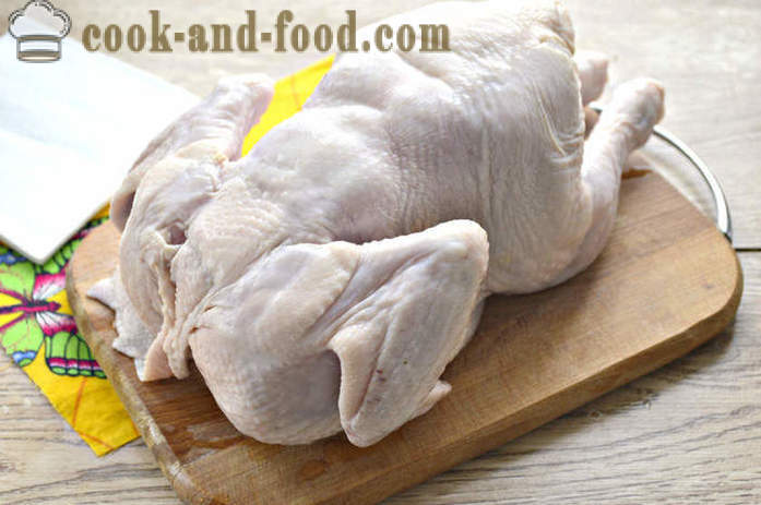 Piletina komada u pećnici - kao pečena piletina u majonezi, korak po korak recept fotografijama