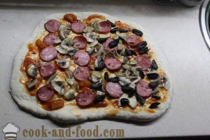 Stromboli - pizza roll tijesta, kako napraviti pizza u roli, korak po korak recept fotografijama