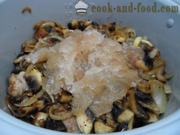 Ukusna pečena s krumpirima u pećnici - Kako kuhati pečenje s krumpirom, meso i gljive, korak po korak recept fotografijama