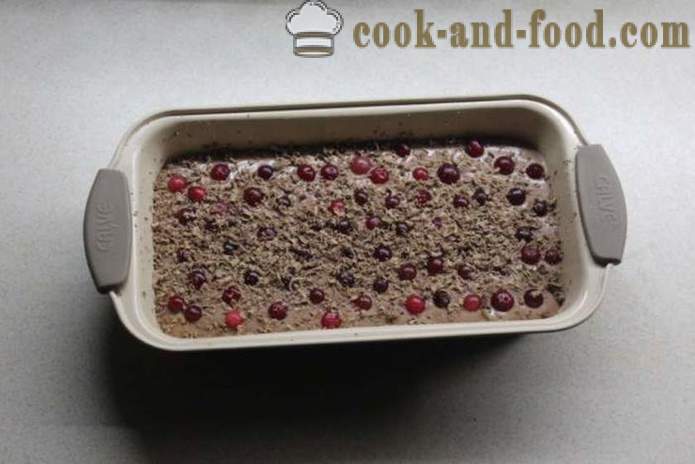 Cranberry muffins sa čokoladom na kefir - Kako kuhati kolače s čokoladom i brusnicama, s korak po korak recept fotografijama