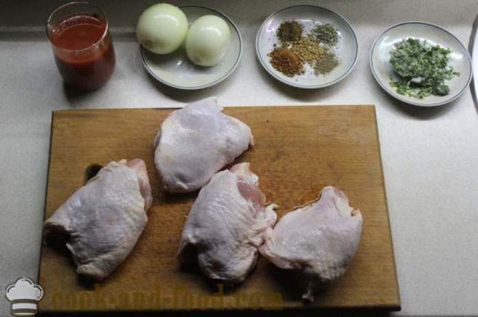 Chakhokhbili Piletina u gruzijski - kako kuhati chakhokhbili kod kuće, korak po korak foto-receptu