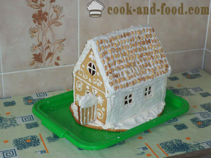 Gingerbread House - postupno majstor klase, kako ispeći medenjak kuća kod kuće, korak po korak recept fotografijama