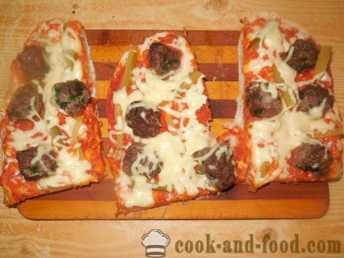 Lijen debela pita pizza u pećnici - kako kuhati od gotovog pita pizza, korak po korak recept fotografijama