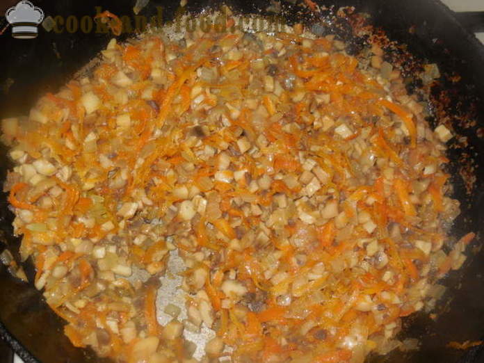 Punjene kupus s heljde, krumpira i gljiva - kako kuhati obroke bez mesa punjena heljda, korak po korak recept fotografijama