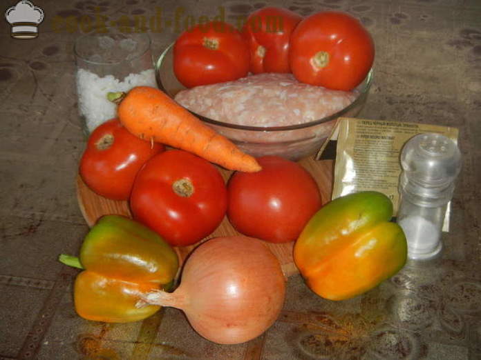 Rajčice punjene mljevenim mesom u pećnici - kako napraviti punjene rajčice, korak po korak recept fotografijama