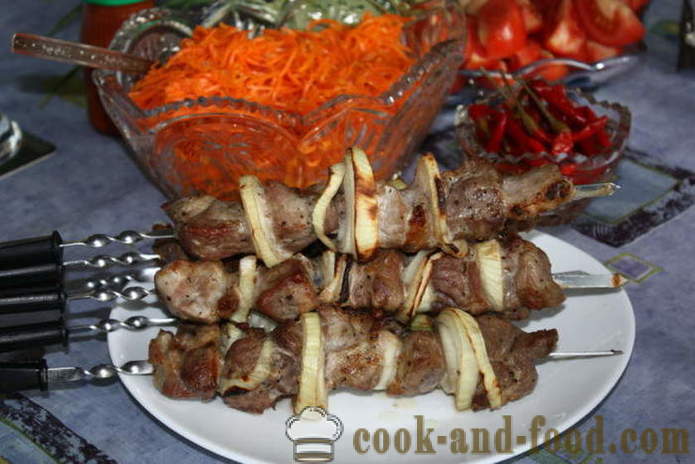 Kebab u elektroshashlychnitsy svinjski vrat - kako kuhati ražnjića u elektroshashlychnitsy, korak po korak recept fotografijama