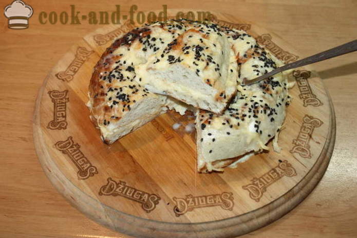 Uzbekistanski kruh sa sirom u pećnici - Kako kuhati tople sendviče sa sirom kod kuće, korak po korak recept fotografijama
