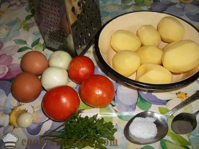 Palačinke od krumpira s rajčicama - kako napraviti krumpir palačinke, s korak po korak recept fotografijama