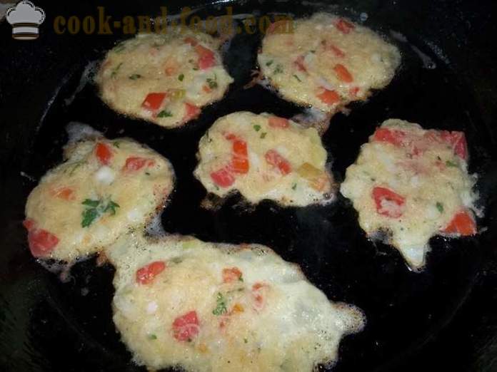 Palačinke od krumpira s rajčicama - kako napraviti krumpir palačinke, s korak po korak recept fotografijama