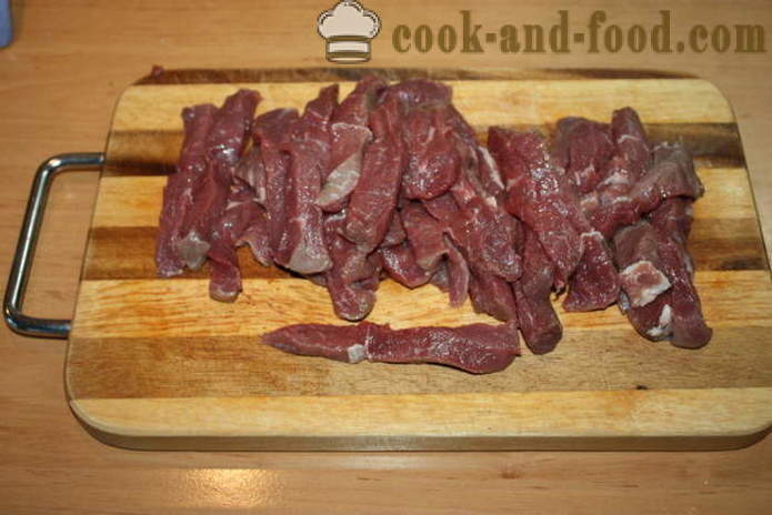 Meso govedina stroganoff s vinom i povrćem - korak po korak recept s fotografijama kako kuhati govedina stroganoff sa sos