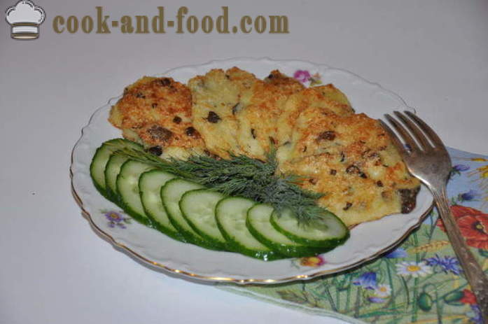 Fishcakes od soma odrezak - kako kuhati ribe kolača kod kuće, korak po korak recept fotografijama