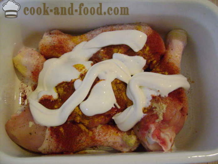Pečene pilećih bataka - kako kuhati ukusna piletina batake u pećnici, s korak po korak recept fotografijama